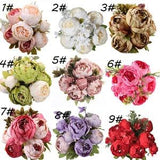 Silk Peony Flower Bouquet, Artificial Peony Silk Flowers Bouquet, Home Wedding Decoration Peony 1pcs