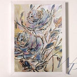 Peony Painting Textured Art Neutral Wall Art Peonies Flowers Painting Small Oil Painting Pink Floral Wall Art 6" x 8" WildflowersPainting