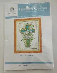Joy Sunday Counted Cross Stitch Kit J018 The Cross(2) Lily 10 x 14 New 11 Count