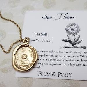 Golden Sunflower Necklace  - Everything for You Pendant in Gold Vermeil - 409G