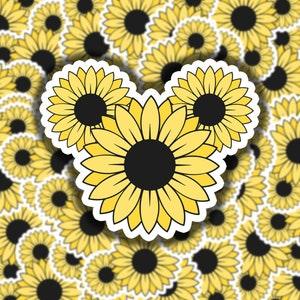 Mickey Sunflower Sticker, Flower, Floral, Mickey Mouse, Disney Sticker, Spring, Summer, Laptop Sticker, Waterproof, Matte, Glossy, Vinyl
