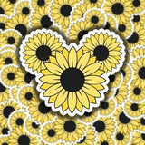 Mickey Sunflower Sticker, Flower, Floral, Mickey Mouse, Disney Sticker, Spring, Summer, Laptop Sticker, Waterproof, Matte, Glossy, Vinyl