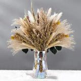 Dried Pampas Grass Decor, 96pcs Boho Dried Flower Bouquet Contains White