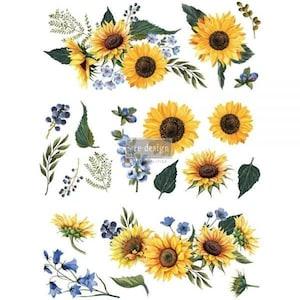 SUNFLOWER FIELDS ~ Redesign with Prima Decor Transfer!