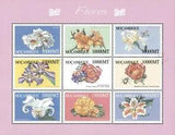 Mozambique 2002 - Flowers, Iris, Lily - Sheet of 9 - Scott 1553 - MNH