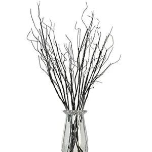 6Pcs 75cm Lifelike Dry Willow Branches Bendable Iron Wires Artificial Floral ...