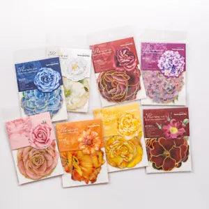 Flowers Blooms PET Stickers Bullet Journals Album Scrapbooking DIY Crafts Decor