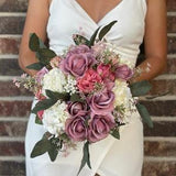 Mauve and blush bouquet Mauve wedding Rose bouquet