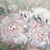 Peony painting original Spring flowers bouquet oil painting White and pink peonies artwork