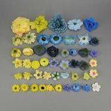 48Pcs Artificial Silk Flower Head Combo Bulk Flower Garland Front Door Decor kit