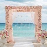 1M/2M luxury artificial flower row arrangement decor for party wedding arch backdrop Road cited flower rose peony hydrangea mix