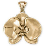 Orchid Jewelry 14k Gold Orchid Pendant Handmade Flower Jewelry OR4-PG