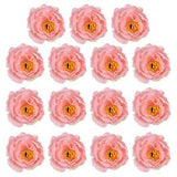 15Pcs Artificial Flower Head Fake Flowers Heads Bulk Silk Peony Heads Dark Pink