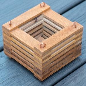 160. Salvaged Louisiana Baldcypress Wood Hanging Basket Planter for Orchids, Bromeliads, Ferns, Cacti, Other Epiphytes and Succulents