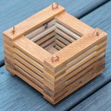 160. Salvaged Louisiana Baldcypress Wood Hanging Basket Planter for Orchids, Bromeliads, Ferns, Cacti, Other Epiphytes and Succulents