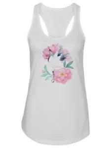 Crane With Peony Flowers Tank Women's -Image by Shutterstock