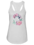 Crane With Peony Flowers Tank Women's -Image by Shutterstock