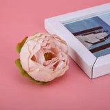 (Pink)10Pcs Artificial Peony Flowers Head For DIY Wedding Bridal Wreath SP
