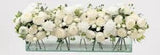 CLASSY AND MODERN CUSTOM SILK ROSE AND PEONY IN ACRYLIC VASE ARRANGEMENT