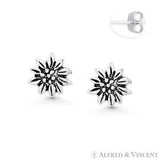 Water Lily Flower Enlightenment / Purity Charm 925 Sterling Silver Stud Earrings