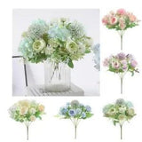 7-Head Artifical  Flower Lifelistic Peony Leaf for Wedding Bride Bouquet