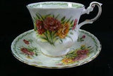 Royal Dover Flowers Fine Bone China Carnations Flowers Tea Cup & Saucer set