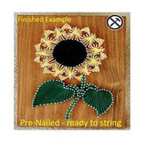 Nails in, ready to string, no tools required, choice of colors, Sunflower, unique, one of a kind, easy, fun!