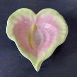 VTG Honolulu Clay Works Calla Lily Flower Jewelry Food Tray Hawaii Vanity5???x5.5???