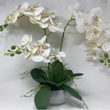 Orchid Arrangement In Ceramic Pot, Artificial Flowers, Floral Arrangements, Luxury Orchid, Home Decor