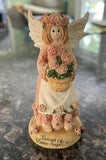 Flower Angel-January By Linda Grayson Ceramic With Carnation
