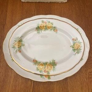 Royal Albert Tea Rose Yellow 15" Large Oval Platter or 13" Medium Oval Platter
