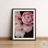 White and Pink Peony Bouquet| Impressionistic Oil Painting | Fine Art Print | Blush Pink Peony | Bedroom Wall Art | Dorm Room | Modern |