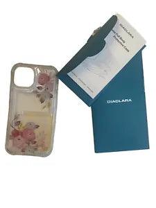 Diaclara iPhone 14 6.1 inch Full Body Protective Case Peony Flower Design