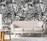 3D Doodle Peony Flower ZHU6220 Wallpaper Wall Mural Removable Self-adhesive Zoe