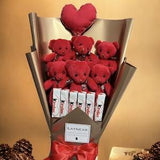 Milka, Kinder Chocolate Plush Bear Gift Flower Bouquet, Teddy Bear Flowers Bouquet, Plush Teddy Bear Flower Bouquet, Gift For Her