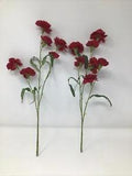 Carnations Red Artificial Silk Floral Picks 16??? Long 6 Blooms Per Pick 2 Picks