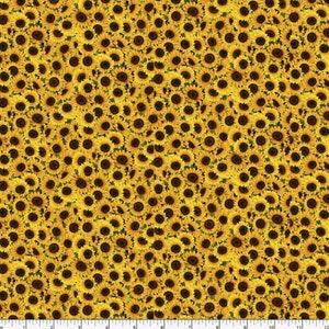 Sunflower, Small world mini sunflowers, Timeless Treasures Moda, 1/2 yard