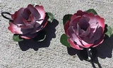 pair of metal flowers candle holders made in India
