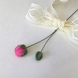 Felt Flower - Ranunculus Bud in the Colour of Your Choice