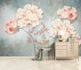 3D Pink Peony Flower 24621NA Wallpaper Wall Murals Removable Wallpaper Fay