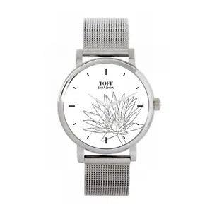 Toff London TLWS-17639 Ladies Grey Water Lilies Flower Watch