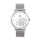 Toff London TLWS-17639 Ladies Grey Water Lilies Flower Watch