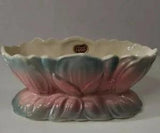 Vtg Royal Copley English Porcelain Water Lily Planter Factory Marked w Sticker