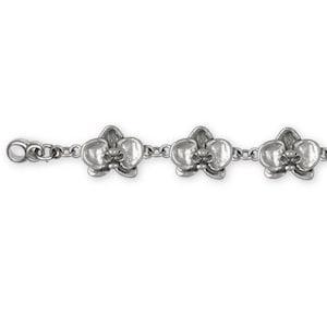 Orchid Jewelry Sterling Silver Orchid Bracelet Handmade Flower Jewelry OR3-BR