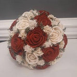 Red and Ivory Rose Bouquet