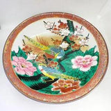 Kutani Ware Seiho Flowers And Birds Plum Peony Antiques Decorative Plate B12-2
