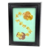 Vintage Framed Dried Flowers S Shape Art Deco Layout 5x7