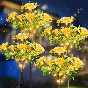 Neporal Solar Garden Lights - 4 Pack 2023 Version Solar Carnation Flowers,