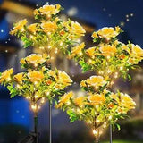 Neporal Solar Garden Lights - 4 Pack 2023 Version Solar Carnation Flowers,