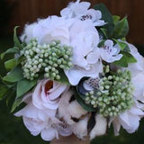 White & Green Bridesmaids Bouquets 3